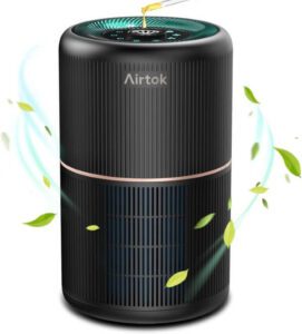 AIRTOK Hepa Air Purifier for Home Bedroom with Aromatic Sponges