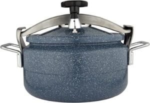 ALSAIF Aluminum Granite Pressure Cooker Iron Handle K98808-SH-LBL - أفضل قدر ضغط كهربائي السيف