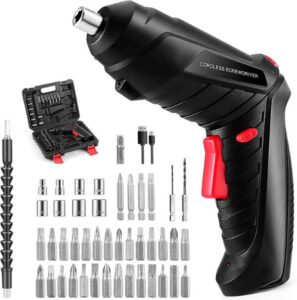 AccLoo Electric Screwdriver Set 47 in 1 USB Rechargeable and Rotatable Electric Cordless Power Screw Gun Drill