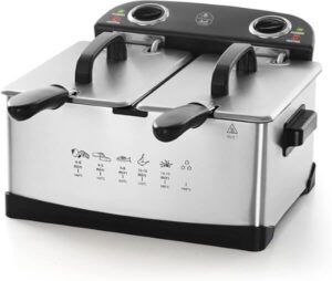 Al Saif 2.5 Liter 2400W Two Basins Oil Fryer with Temperature Control E04201