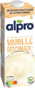 Alpro Vanilla Drink 100% Vegan, Gluten Free, Dairy Free, Suitable for Vegetarians, Naturally Lactose Free, 1 Litre - افضل حليب نباتي