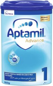 Aptamil 1 Infant Formula Milk Stage 1 Milk Powder for Infants from 0 to 6 Months 900g - افضل حليب اطفال حديثي الولاده