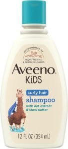 Aveeno Baby Kids Curly Hair Shampoo with Oat Extract & Shea Butter 12 fl. Oz - أفضل شامبو للشعر الكيرلي الجاف للاطفال