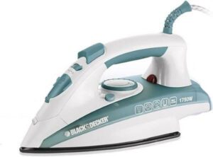 BLACK DECKER 1750W Steam Iron Ceramic Coated Soleplate X1600-B5 - افضل مكواة بخار