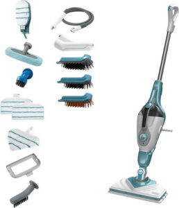 BLACK+DECKER 1600W Steam Mop 2in1 BHSM1610DSM-GB 500ml - افضل مكنسه كهربائيه بالبخار