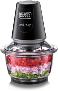 BLACK+DECKER Glass Chopper and Mincer with Pulse Function 400W 1.2L GC400-B5 - افضل فرامة بصل