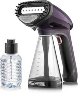 BLACK+DECKER Portable Garment Steamer Purple HST1500-B5 - أفضل مكواة بخار يدوية