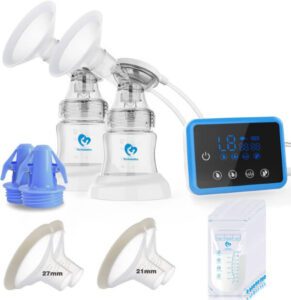 Bellababy Electric Breast Pump Double Portable 4 Modes & 9 Levels Efficient Suction - افضل جهاز شفط الحليب الكهربائي