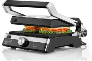 Black+Decker 2000W Family Health Grill Black-Silver CG2000-B5 - افضل جهاز شوايه كهربائيه