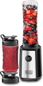 Black+Decker 300W 6 Piece Personal Compact Sports Blender-Smoothie Maker Sbx300-B5