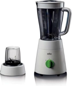 Braun Blender 2in1 500W 4 Blades System JB0115WH White - أفضل أنواع الخلاط الكهربائي