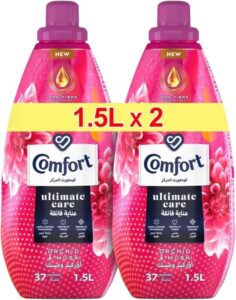 COMFORT Concentrated Fabric Softener Orchid & Musk for long lasting fragrance 2 x 1.5L