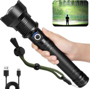 Cinlinso Flashlights High Lumens Rechargeable 990,000 Lumens Super Bright Led Flashlight Flash Light with 5 Modes