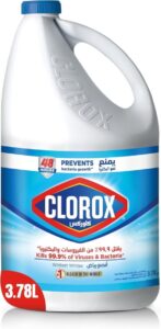 Clorox Liquid Bleach 3.78 Litres, Kills 99.9% of Viruses and Bacteria, Inhibits Bacteria Growth for 48 Hours, Removes Stains (افضل مبيض ملابس)