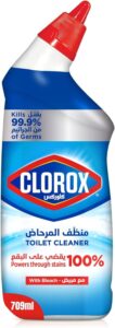 Clorox Original Toilet Bowl Cleaner With Bleach Kills 99.9% Germs And VirUses Stain Removal 709Ml - اقوى منظف مراحيض