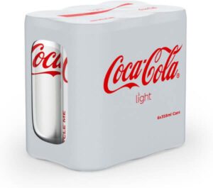 Coca-Cola Coca Cola Light Carbonated Soft Drink Cans 6 x 355 ml - افضل مشروب غازي