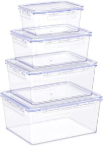 Cosmoplast Lock2Go 4-Pcs Set of Food Storage Containers with Lids 300 600 900 1200ml - أفضل أنواع علب حفظ الطعام