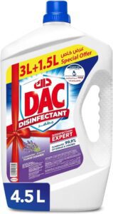 Dac Disinfectant Floor Cleaner Lavender 4.5L - اقوى منظف ارضيات