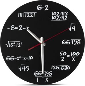 Decodyne Math Clock Unique Wall Clock Each Hour Marked By A Simple Math Equation - افضل ساعة حائط