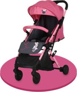 Disney Minnie Mouse Travel Stroller 0-36 months Compact Design Storage Basket