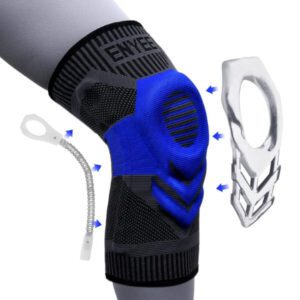 ENYEE Knee Brace Knee Compression Sleeve Support with Patella Gel Pads and Side Stabilizers - افضل دعامة الركبة