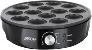 Edison Mini Pancake Black 14 Large Eye 1000W