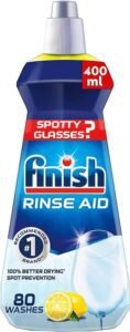 Finish Lemon Sparkle Rinse Aid For Shinier And Drier Dishes 400Ml - افضل سائل غسيل صحون