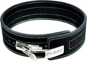 Flexz Fitness Lever Weight Lifting Leather Belt 10mm Powerlifting Gym Belts