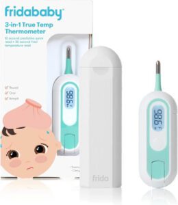 Frida Baby 3-In-1 True Temp Digital Thermometer For Fevers Babies & Kids (Rectal Underarm + Oral) - افضل نوع ميزان حرارة للاطفال