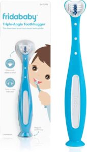 Frida Baby 3-Sided Toddler Tooth Hugging Toothbrush Assorted Colors - افضل فرشاة اسنان للاطفال