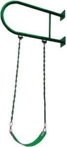 Funz Swing wall iron with swing seat and chains for outdoor activity Green color