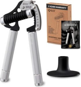GD Iron Grip Hand Grip Strengthener (Adjustable Hand Grips for Strength Training) - افضل مقبض يد
