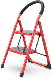 GameGem SHOWAY 2 Step Ladder Folding Stool Stepladders with Anti-Slip - افضل سلم للبيت