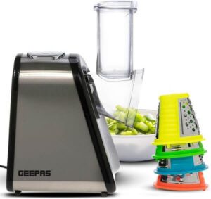 Geepas 200W 4 in 1 Electric Salad Maker Electric Multi Grater