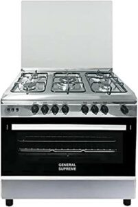 General Supreme 5 Burners Gas Cooker 90 cm x 60 cm Size Turkey - أفضل فرن غاز تركي