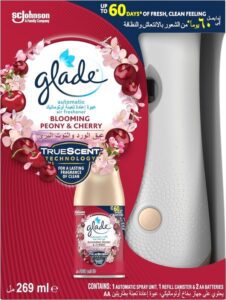 Glade Automatic Air Freshener Spray Holder Blooming Peony & Cherry 269ml - افضل انواع معطر الجو