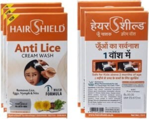Hairshield Anti Lice Cream Wash 30 Ml X Pack Of 6 = 180 Ml - افضل شامبو القمل للاطفال