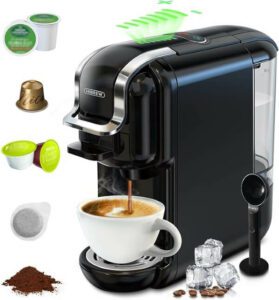 HiBREW 5 in 1 espresso station cold hot Black brew - افضل اله قهوه كبسولات وبودرة