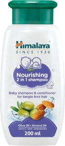 Himalaya No Tears 2in1 Nourishing Baby Shampoo & Conditioner with Olive & Almond Oils for Deeply Moisturized 200