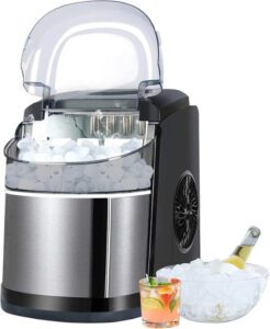 Innotic Ice Maker Machine Counter Top 26lbs in 24Hrs 9 Cubes Ready in 6-8 Mins - افضل صانعة ثلج