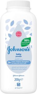 Johnson's Baby Powder Cornstarch Formulation 99% Plant-Based Powder 200g - افضل بودرة جسم للاطفال