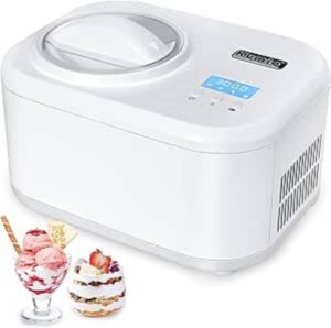 KUMIO Ice Cream Maker with Compressor Ice Cream Machine 1L 100W