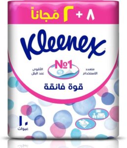 Kleenex Ultra Strong Facial Tissue, 2 PLY, 10 Soft Packs x 130 Sheets