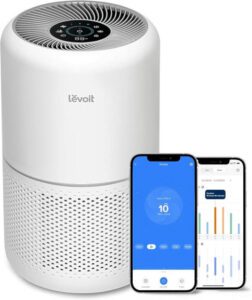 LEVOIT Smart Air Purifier for Home Bedroom H13 HEPA Air Filter with Real Time Air Quality Sensor - افضل انواع منقي الهواء