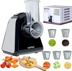 LynTorin Electric Cheese Grater Electric Slicer-Shredder for Vegetable Fruits