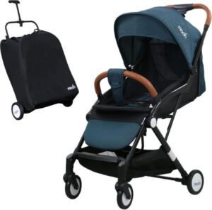 MOON Ritzi Cabin Stroller Black-Blue Dots MNNPRMT28