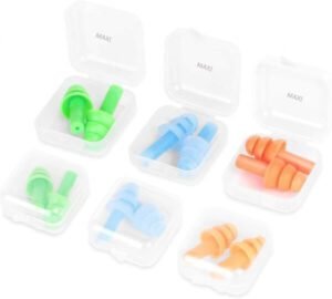 Maxi 6 Packs Reusable Silicone Ear Plugs Waterproof Hypoallergenic Noise Reduction Earplugs for Hearing Protection - أفضل سدادة أذن للسباحة