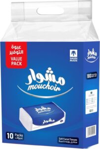 Mouchoir Facial Tissue 160 Sheets x 2-Ply - Pack of 10