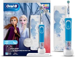 Oral-B D200 Kids Electric Toothbrush Disney Frozen With Travel Case Special Edition - افضل فرشاة اسنان للاطفال