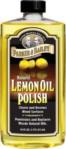 PARKER & BAILEY LEMON OIL POLISH Natural Lemon Scented Wood Cleaner 16oz - افضل ملمع للابواب الخشب